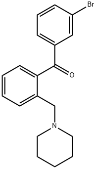 (3-溴苯基)(2-(哌啶-1-基甲基)苯基)甲酮 结构式