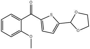 (5-(1,3-二氧戊环-2-基)噻吩-2-基)(2-甲氧基苯基)甲酮 结构式