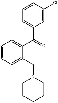 3'-CHLORO-2-PIPERIDINOMETHYL BENZOPHENONE 结构式
