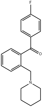 4'-FLUORO-2-PIPERIDINOMETHYL BENZOPHENONE 结构式