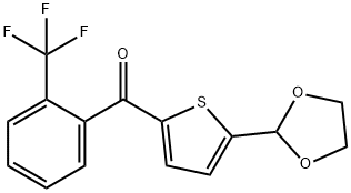 5-(1,3-DIOXOLAN-2-YL)-2-(2-TRIFLUOROMETHYLBENZOYL)THIOPHENE 结构式