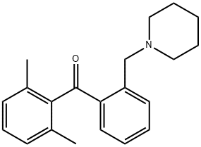 2,6-DIMETHYL-2'-PIPERIDINOMETHYL BENZOPHENONE 结构式