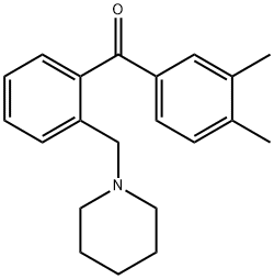 3',4'-DIMETHYL-2-PIPERIDINOMETHYL BENZOPHENONE 结构式