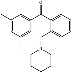 3',5'-DIMETHYL-2-PIPERIDINOMETHYL BENZOPHENONE 结构式