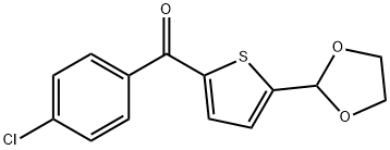2-(4-CHLOROROBENZOYL)-5-(1,3-DIOXOLAN-2-YL)THIOPHENE 结构式