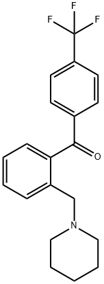 (2-(哌啶-1-基甲基)苯基)(4-(三氟甲基)苯基)甲酮 结构式