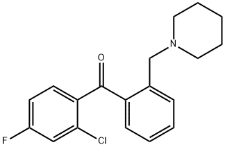 (2-氯-4-氟苯基)(2-(哌啶-1-基甲基)苯基)甲酮 结构式