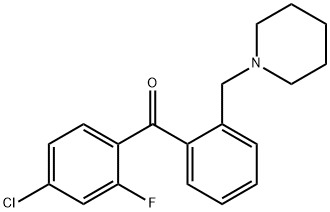 4-CHLORO-2-FLUORO-2'-PIPERIDINOMETHYL BENZOPHENONE 结构式