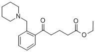 ETHYL 5-OXO-5-[2-(PIPERIDINOMETHYL)PHENYL]VALERATE 结构式