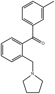 (2-(吡咯烷-1-基甲基)苯基)(间甲苯基)甲酮 结构式