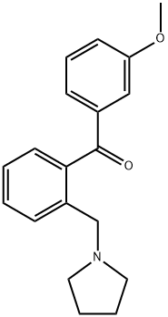 3'-METHOXY-2-PYRROLIDINOMETHYL BENZOPHENONE 结构式