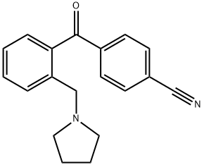 4-(2-(吡咯烷-1-基甲基)苯甲酰基)苯甲腈 结构式