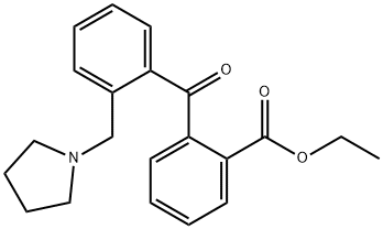 2-(2-(吡咯烷-1-基甲基)苯甲酰基)苯甲酸乙酯 结构式