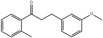 3-(3-甲氧基苯基)-1-(邻甲苯基)丙-1-酮 结构式