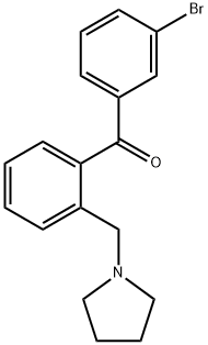 3'-BROMO-2-PYRROLIDINOMETHYL BENZOPHENONE 结构式