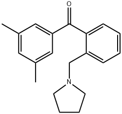 3',5'-DIMETHYL-2-PYRROLIDINOMETHYL BENZOPHENONE 结构式