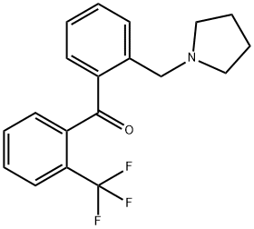 2-PYRROLIDINOMETHYL-2'-TRIFLUOROMETHYLBENZOPHENONE 结构式