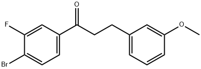 4'-BROMO-3'-FLUORO-3-(3-METHOXYPHENYL)PROPIOPHENONE 结构式