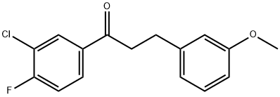 3'-CHLORO-4'-FLUORO-3-(3-METHOXYPHENYL)PROPIOPHENONE 结构式