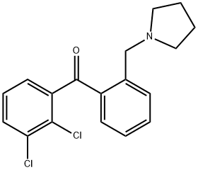 (2,3-二氯苯基)(2-(吡咯烷-1-基甲基)苯基)甲酮 结构式