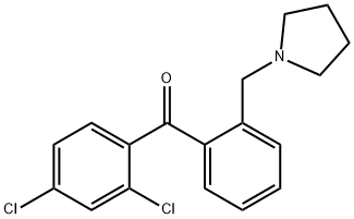 (2,4-二氯苯基)(2-(吡咯烷-1-基甲基)苯基)甲酮 结构式