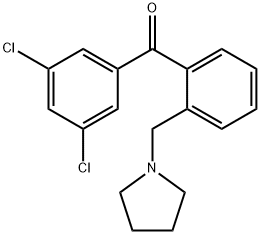 3,5-DICHLORO-2'-PYRROLIDINOMETHYL BENZOPHENONE 结构式