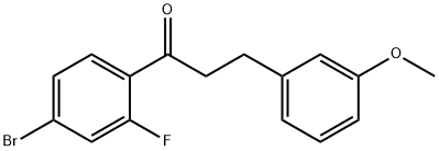 4'-BROMO-2'-FLUORO-3-(3-METHOXYPHENYL)PROPIOPHENONE 结构式