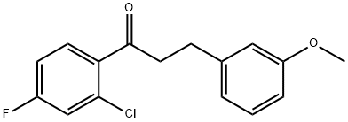 2'-CHLORO-4'-FLUORO-3-(3-METHOXYPHENYL)PROPIOPHENONE 结构式