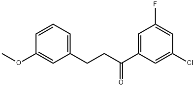 3'-CHLORO-5'-FLUORO-3-(3-METHOXYPHENYL)PROPIOPHENONE 结构式