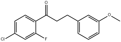 4'-CHLORO-2'-FLUORO-3-(3-METHOXYPHENYL)PROPIOPHENONE 结构式