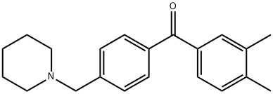 3,4-DIMETHYL-4'-PIPERIDINOMETHYL BENZOPHENONE 结构式