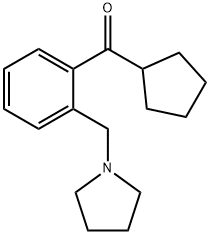 CYCLOPENTYL 2-(PYRROLIDINOMETHYL)PHENYL KETONE 结构式