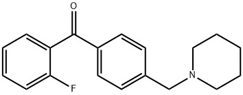 (2-氟苯基)(4-(哌啶-1-基甲基)苯基)甲酮 结构式