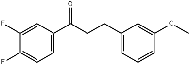 3',4'-DIFLUORO-3-(3-METHOXYPHENYL)PROPIOPHENONE 结构式