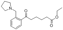 6-氧代-6-(2-(吡咯烷-1-基甲基)苯基)己酸乙酯 结构式