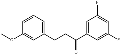 3',5'-DIFLUORO-3-(3-METHOXYPHENYL)PROPIOPHENONE 结构式