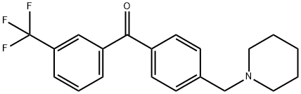 4'-PIPERIDINOMETHYL-3-TRIFLUOROMETHYLBENZOPHENONE 结构式