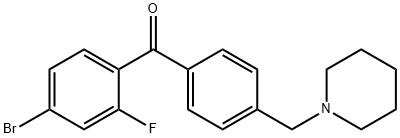 4-BROMO-2-FLUORO-4'-PIPERIDINOMETHYL BENZOPHENONE 结构式