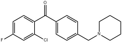 (2-氯-4-氟苯基)(4-(哌啶-1-基甲基)苯基)甲酮 结构式