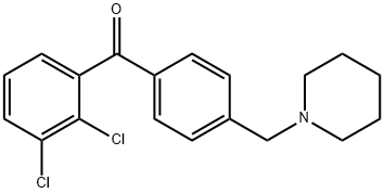 2,3-DICHLORO-4'-PIPERIDINOMETHYL BENZOPHENONE 结构式