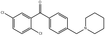 2,5-DICHLORO-4'-PIPERIDINOMETHYL BENZOPHENONE 结构式