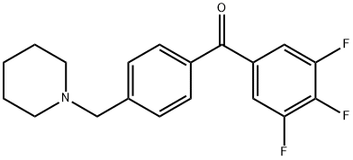 4'-PIPERIDINOMETHYL-3,4,5-TRIFLUOROBENZOPHENONE 结构式