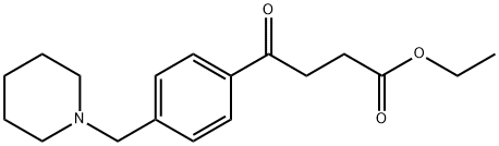 4-氧代-4-(4-(哌啶-1-基甲基)苯基)丁酸乙酯 结构式