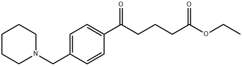 ETHYL 5-OXO-5-[4-(PIPERIDINOMETHYL)PHENYL]VALERATE 结构式