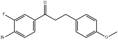 4'-BROMO-3'-FLUORO-3-(4-METHOXYPHENYL)PROPIOPHENONE 结构式