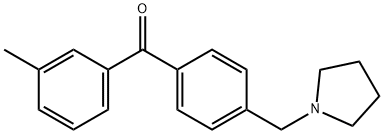 3-METHYL-4'-PYRROLIDINOMETHYL BENZOPHENONE 结构式