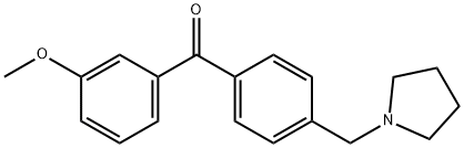 3-METHOXY-4'-PYRROLIDINOMETHYL BENZOPHENONE 结构式