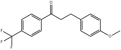 3-(4-甲氧基苯基)-1-(4-(三氟甲基)苯基)丙-1-酮 结构式