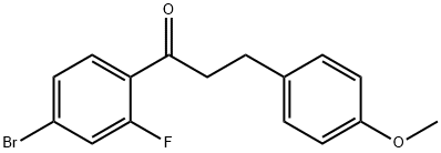 4'-BROMO-2'-FLUORO-3-(4-METHOXYPHENYL)PROPIOPHENONE 结构式