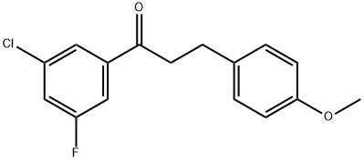 3'-CHLORO-5'-FLUORO-3-(4-METHOXYPHENYL)PROPIOPHENONE 结构式